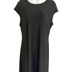 Hudson Harper | Black Fit and Flare Dress | Cap Sleeve